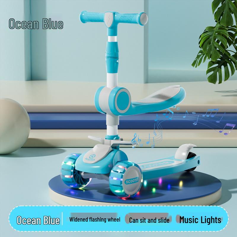 3-in-1 Children's Scooter for Ages 1-12: Safe and Fun for Boys and Girls