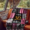 Happy 30Th Birthday Blanket Personalized Name Soft Comfortable Stylish Blanket Car Blanket Perfect For Travel Camping Outdoor Home Suitable For All