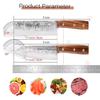 Professional Kitchen Knives Set Japanese Santouku Knife Fish Slicing Utility Knife Meat Cleaver Chef Knife Wooden Handle