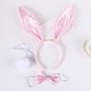 Plush Rabbit Ear Shape Headband Bowtie and Tail Set Carnival Costume Supplies