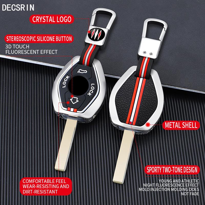 Car Key Case Cover Protective Shell for BMW 3 5 7 Series X5 E53 X3 F83 E46 E39 E38 E60 E63 E61 E64 330i Z3 Z4 E85 E86 M5 325i