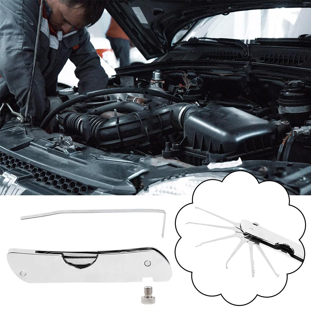 

Automotive Oil Seal/O Gasket Stainless Steel Car Mini Hook Long Handle Drawing Steel Portable Auto Repair Hand Tools серебряный