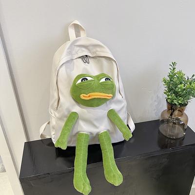Sac à dos en toile Version coréenne Sac à dos amusant pour étudiant Sac d'école pour filles