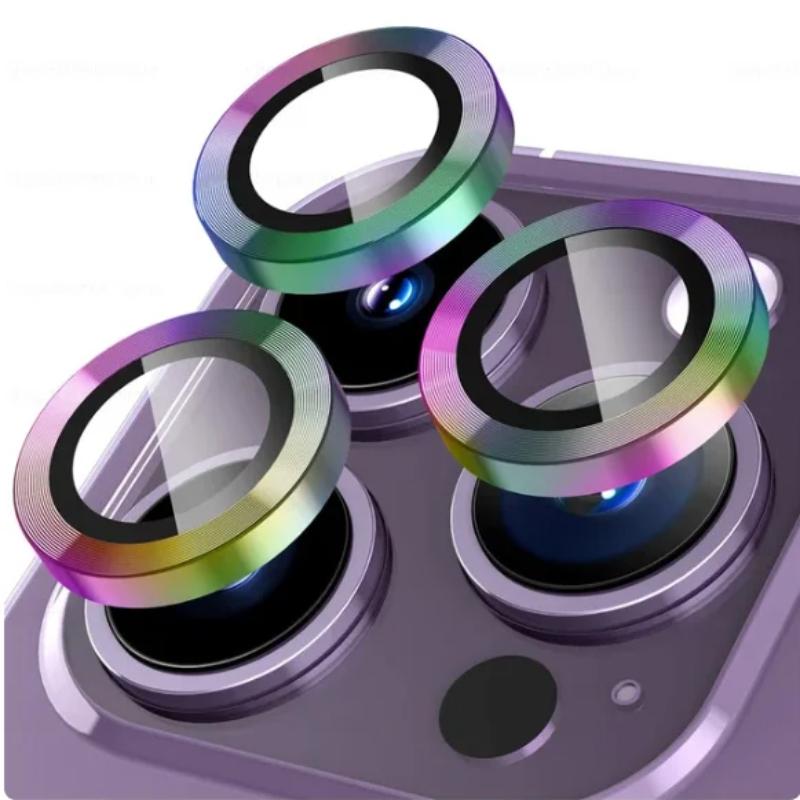 Camera Protector Metal Ring for IPhone 15 14 13 12 Pro Max/Samsung S24 Ultra S23 FE S22 Plus A15 A25 A35 A55 A05 A14 A34 A54Tempered Glass Lens Cover