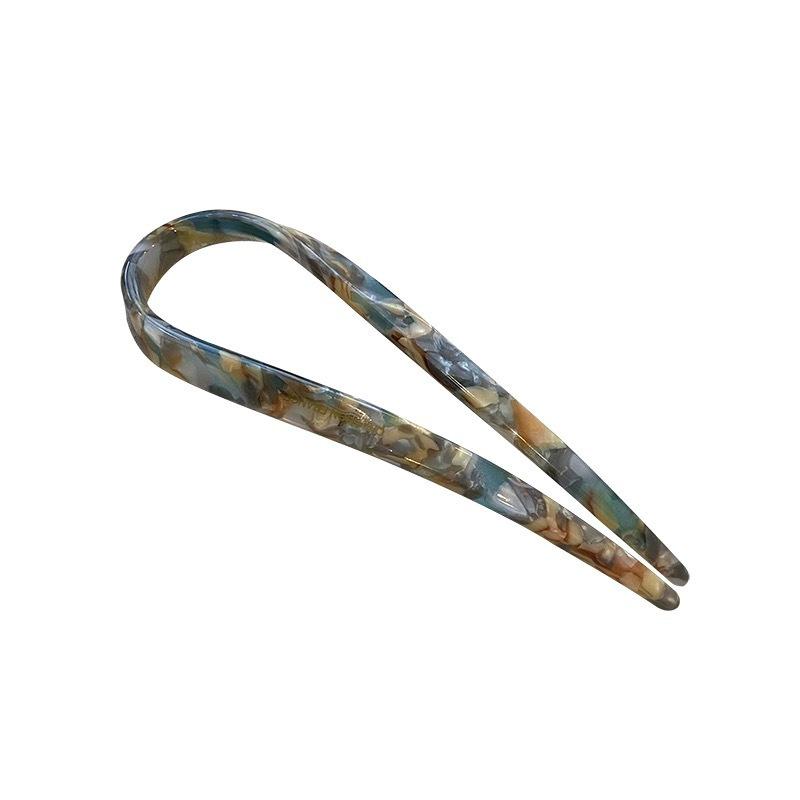 Elegant Acetate U-Shaped Hairpin, High-End Feel, Cute Bun Tool, New 2025 Women’s Headwear, Instagram-Ready Accessory