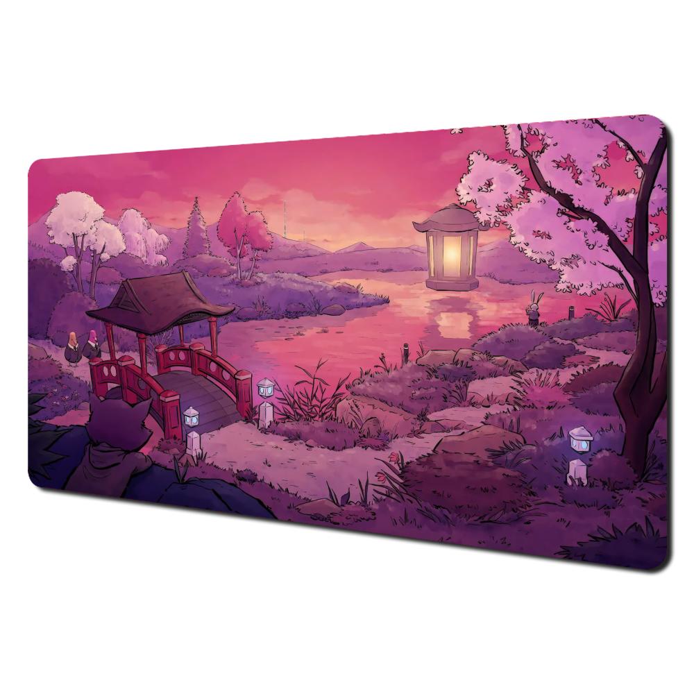 Romantisches Anime-Illustrationsdesign Großes Mauspadd Schreibtischunterlage Gaming-Matten Schreibtischzubehör Büro-Mauspad Tischmatten Mauspad