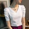 Women's Summer 2025 Retro Puff Sleeve Short-Sleeve T-Shirt - Skin-Friendly, Breathable Ice Cotton