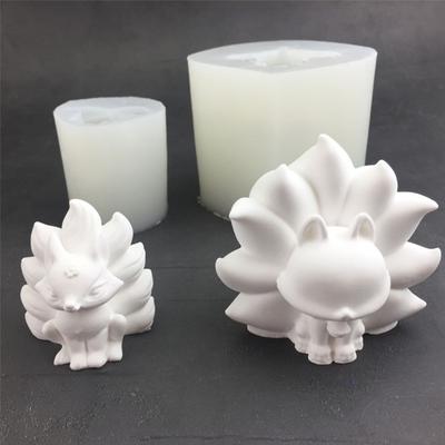 Nine Tailed Foxes Silicone Molds DIY Crafts Plaster Mold Handmade-Scented Candle Soap Table Ornament Mould Non-stick