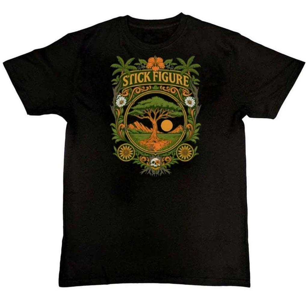 Kollektion Bäume Strichmännchen Band Grafik Herren T-Shirt S-4XL