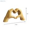 Creative Graffiti Resin Hand Heart Gesture Statue Home Decoration Nordic Heart Shaped Statue For Girlfriend Valentine Day Gift
