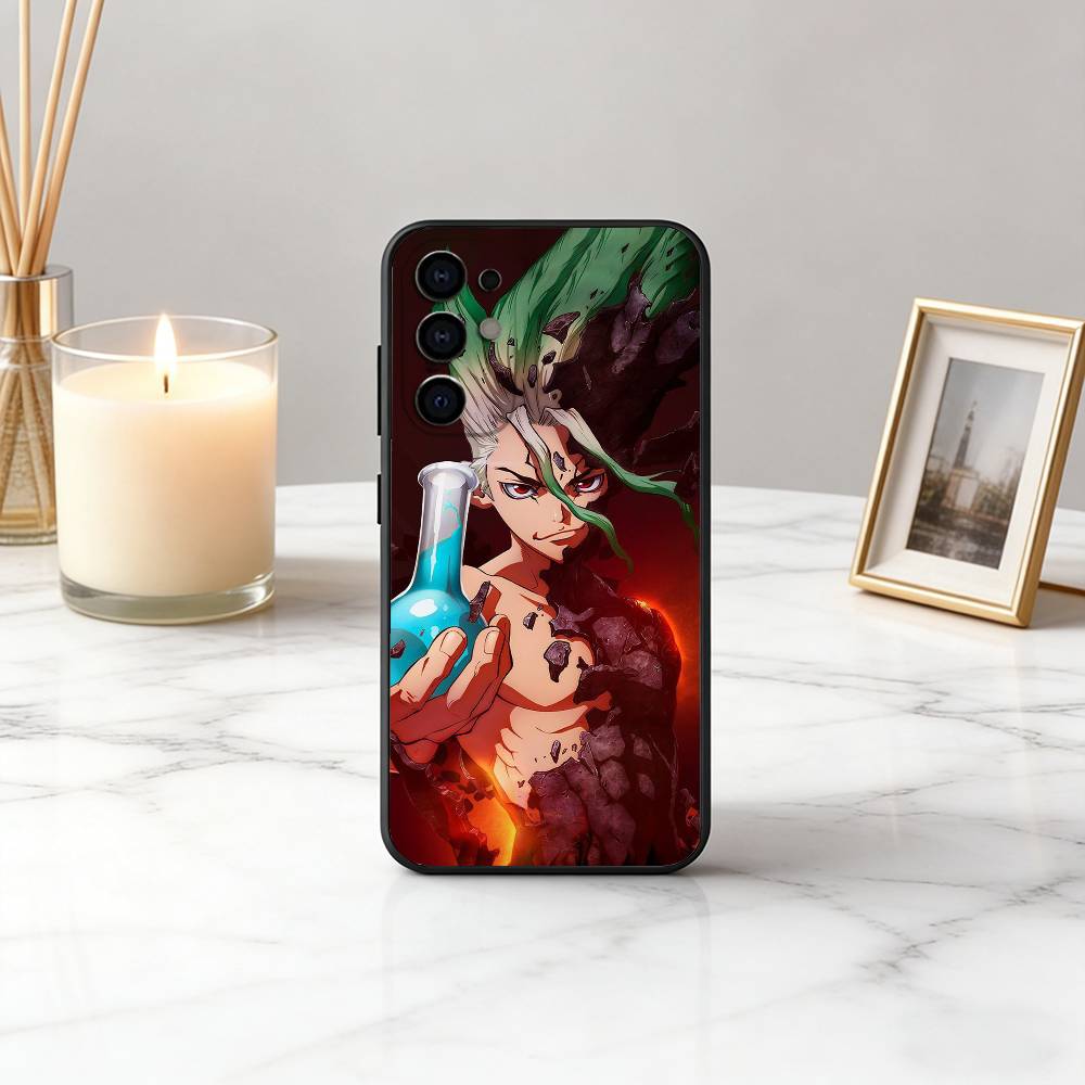 D-Dr S-STONE S-Senku I-Ishigami-DSSI Phone Case Black Silicone Soft For Samsung S25,S24,S21,S22,S23,S30,Ultra,S20,Plus,Fe,Lite