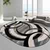 Modern Style Oval Carpets For Living Room Abstract Home Decoration Mat Large Bedroom Rug Non-Slip Coffee Tables Mat Washable