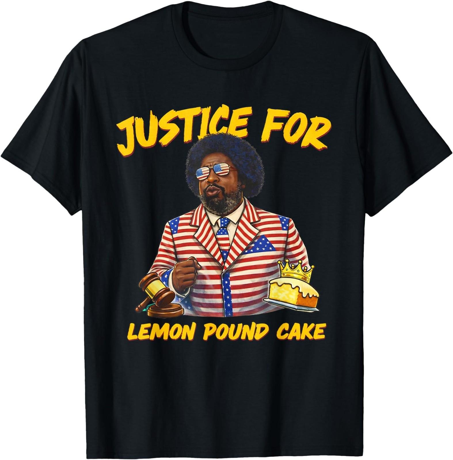 Afro Justice for Lemon Pound Cake Funny Gift Fan T-Shirt S разноцветный