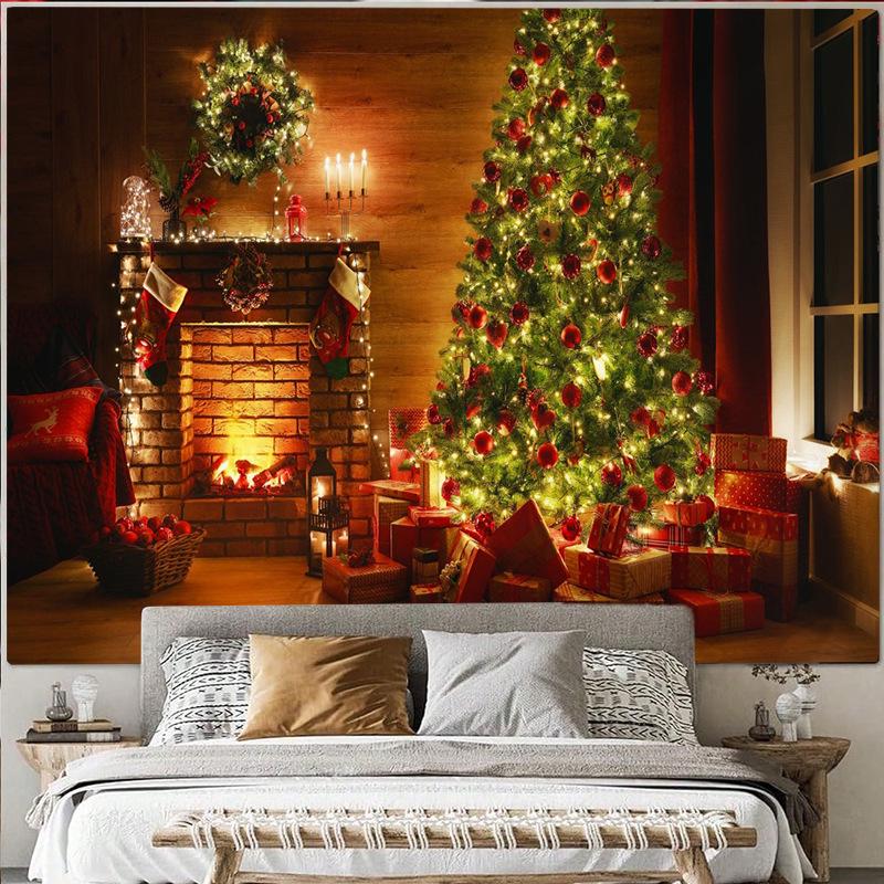 Cross-border Christmas Tapestry: Home Décor Wall Hanging for Bedroom & Photography