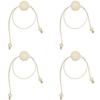 4Pcs Natural Wooden Bead Napkin Rings for Weddings Home Decor