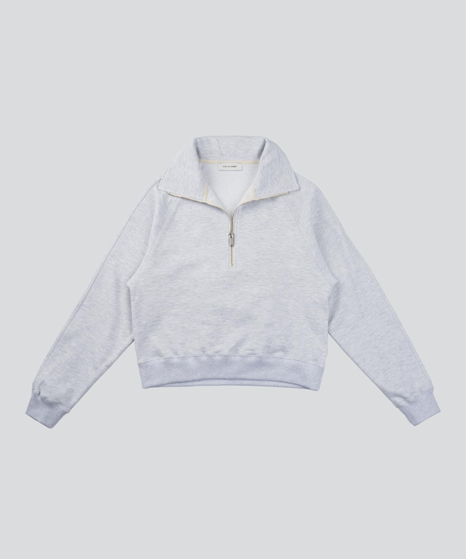 Etosome Logo Zip-Up Sweatshirt (Oatmeal) 1