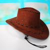 Casual Western Cowboy Hat Sun Hat Cowgirls Children Hat Artificial Suede Wide Brim Leisure Halloween Men Woman Hat
