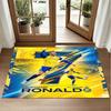 Cristiano Ronaldo Design Crystal Velvet Rug Soft Decorative Mat for Bedroom Entrance