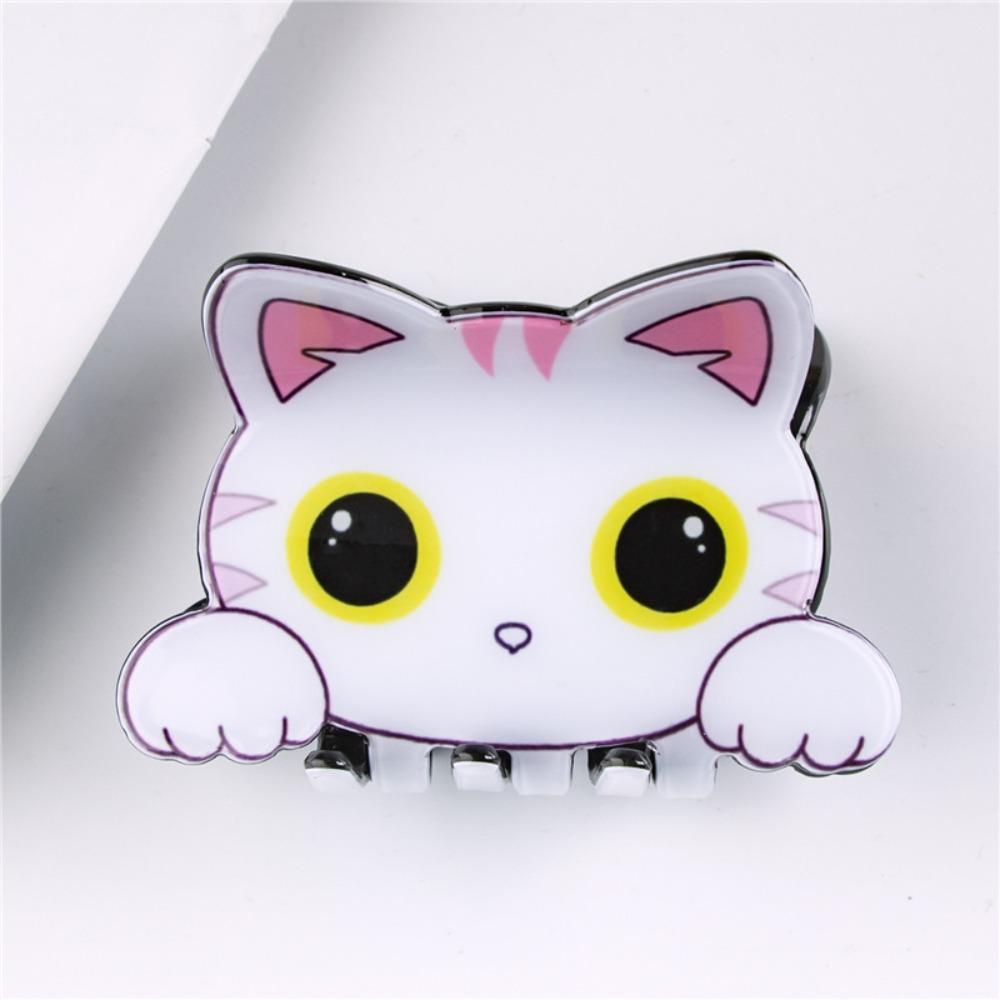 

Cartoon Cat Hair Clip Styling Tools Ponytail Clip Cute Shark Grasp Clip Women Girl білий