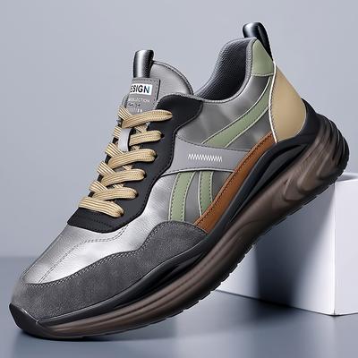 Fashion 2024 Spring Autumn Platform Sneakers Men Leather Facing Street Fashion Shoes for Men New Designer Zapatillas Hombre Shoe