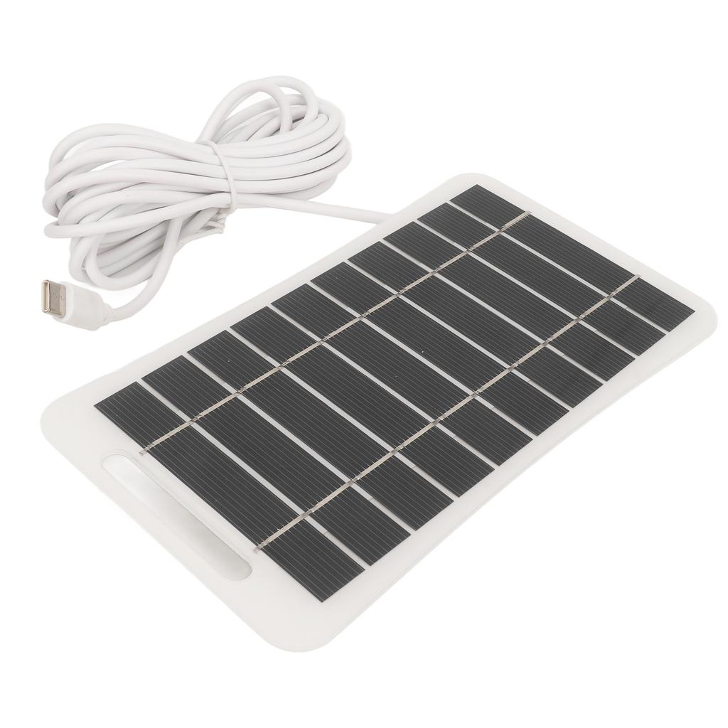 2W 5V Portable Solar Panel USB Type C High Efficiency Polycrystalline Silicon Mini Small Solar Panel for Outdoor Travel