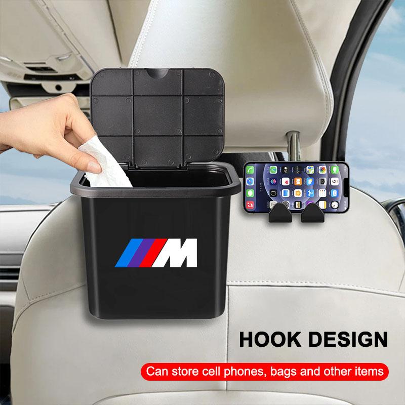 Car Seat Back Hanging Trash Can Storage Case Rear Row Organizer For BMW M E34 E36 E60 E90 E46 E39 E70 F10 F20 F30 X5 X6 X1 M3 M5 M6 E71 F01 F02 F87