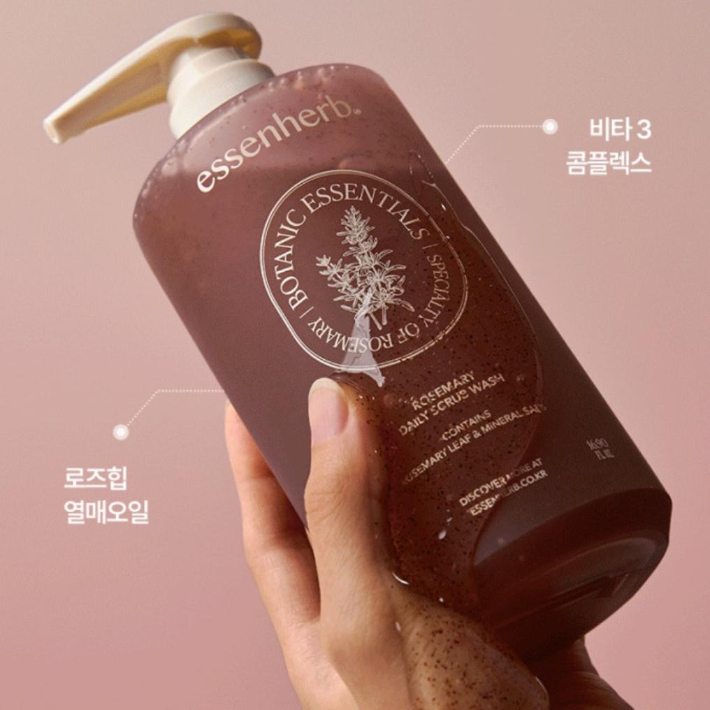 [Essenherb] Tea Tree Arc / Earl Grey Milk / Rosemary Scrub Daily Body Wash (500ml)