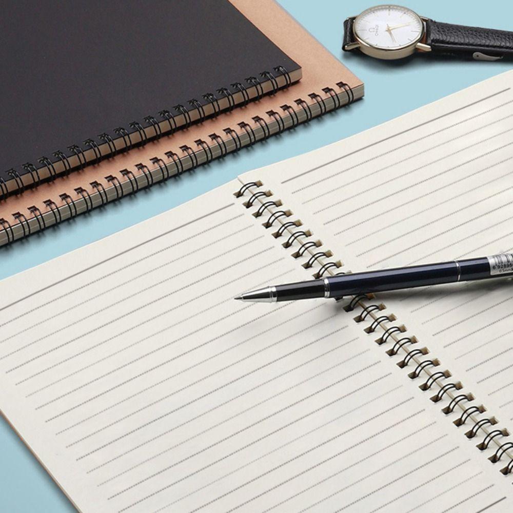 60Sheets/Book Grids/Blank/Horizontal Line Spiral Notebook 60Sheets Notepad Students Gift