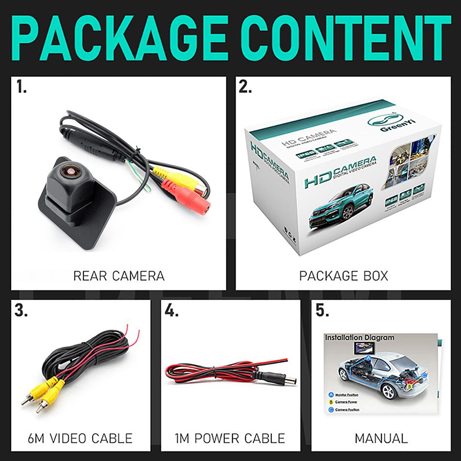 Car Full HD AHD 1080P Fisheye Lens Vehicle Reverse Backup Rear View Camera For Mazda CX-3 Mazda CX 3 CX3 2015-2017