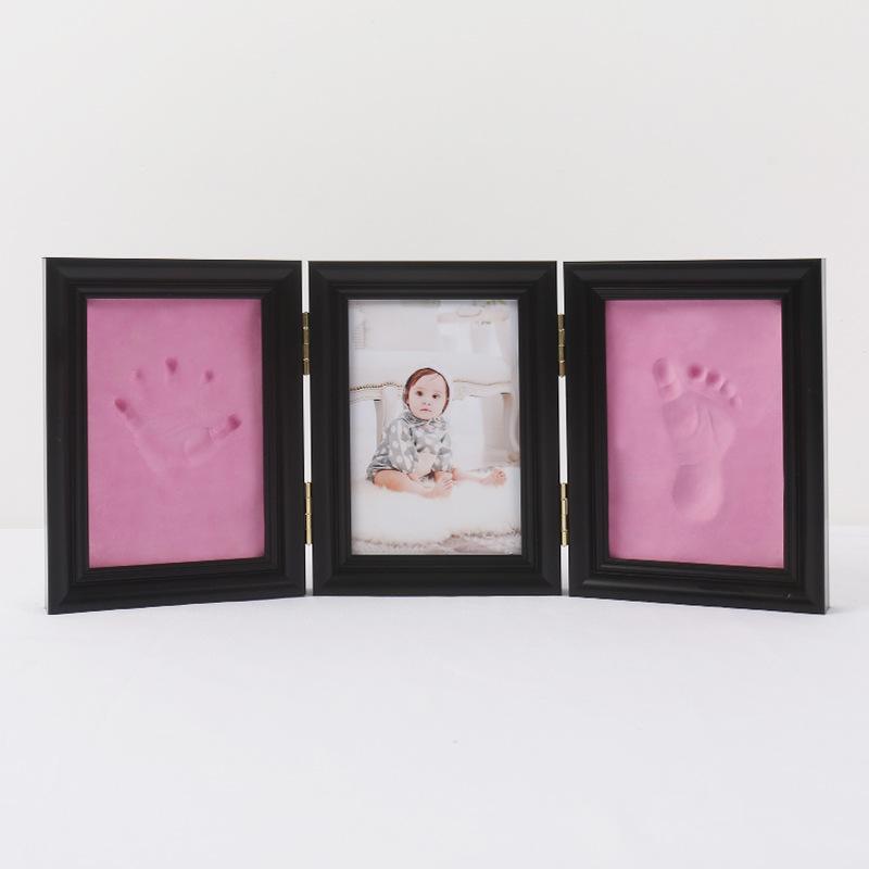 Baby Hand & Footprint Clay Photo Frame for Newborns - Perfect Keepsake for First Birthday and Milestones