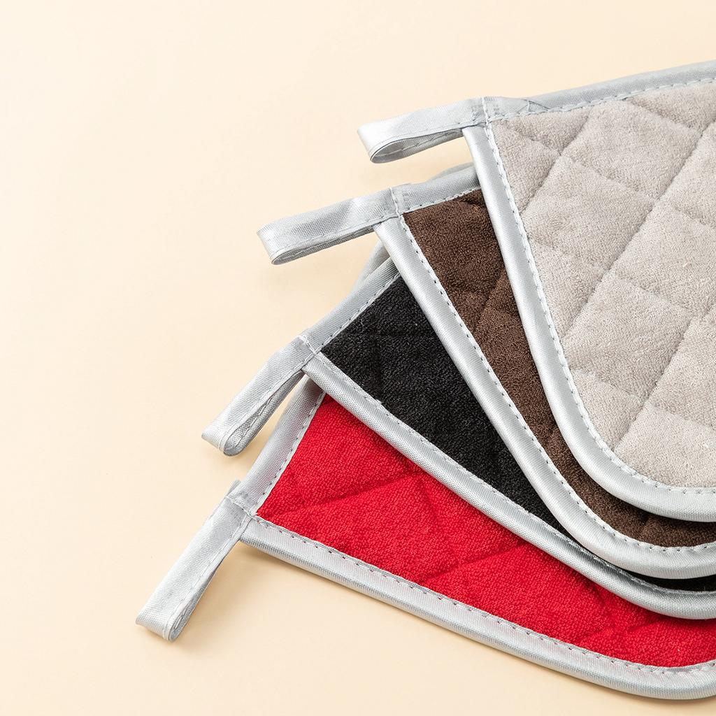 Mikrofaser-Handtuchstoff Steppbaumwolle Isolierunterlage mit Silberstoff beschichtet Verbrühschutz Topfunterlage Platzset Mikrowellenofen-Handschuhe Topfunterlage