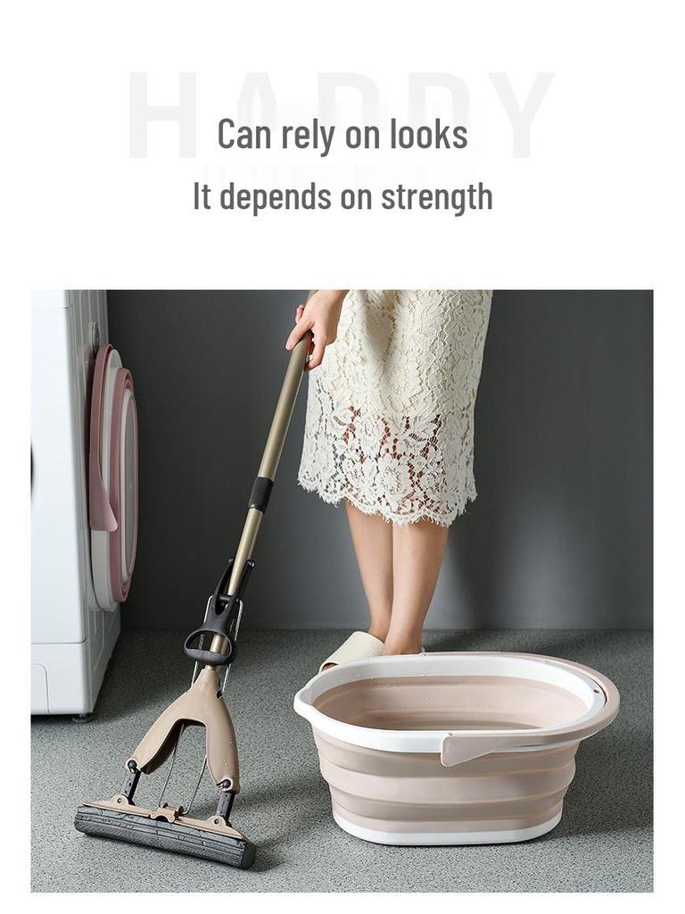 Portable Foldable PVA Mop Bucket for Indoor & Outdoor Use