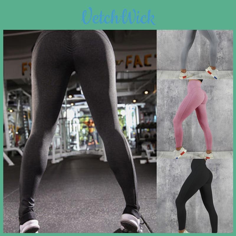Women High Waist Push Up Yoga Leggings With Elastic Support For Fitness And Running