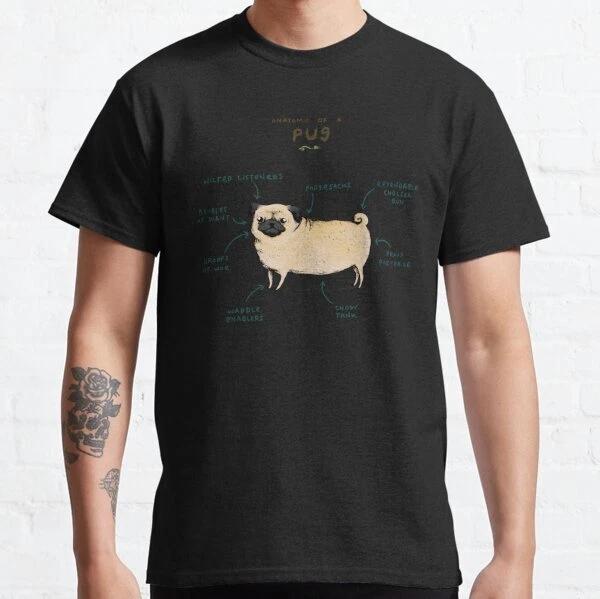 Anatomy of a Pug Vintage Gift Retro Classic T-Shirt S-3XL XL
