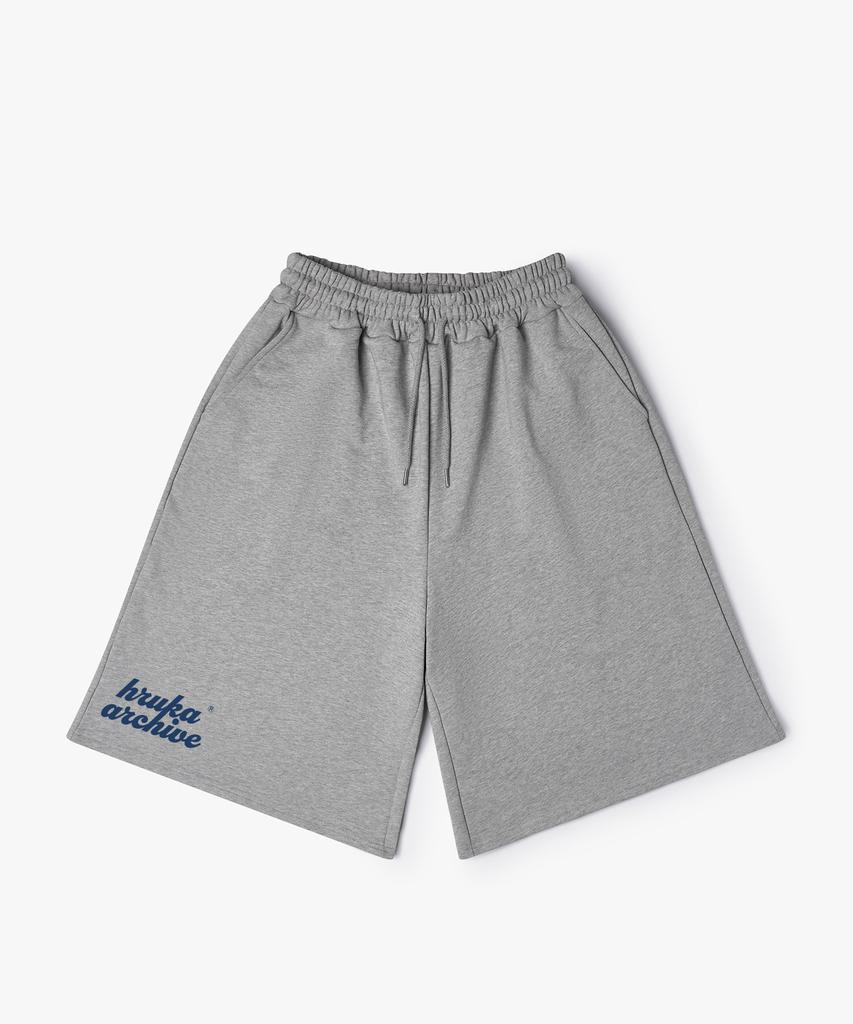 Hilukaakaibeu Overlap Navy Logo Bermuda Pants