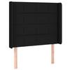 VidaXL Headboard with Ears Black 103x16x118-128 Cm Fabric3119572