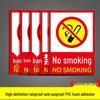 PVC No Smoking Warning Sign (5-Pack)