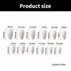 Almond Press On Nail Glossy Fake Nail Stick On Nail In 12 Sizes 24Pcs French Nails Tips for DIY Nails Art Decorations