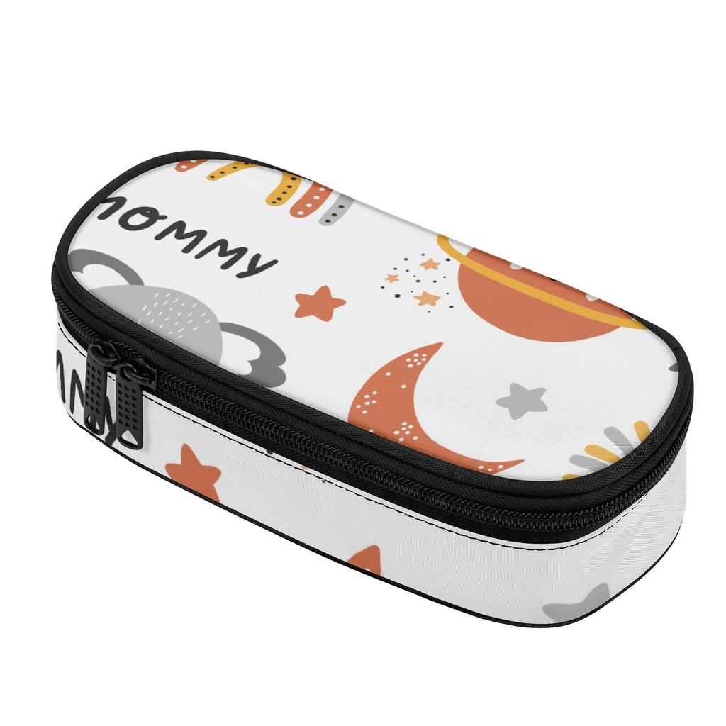 Pencil Case Smooth Zipper Roomy Interior 300D Polyester with Mesh Pocket Removable Divider and Pen Slots for Daily School Use