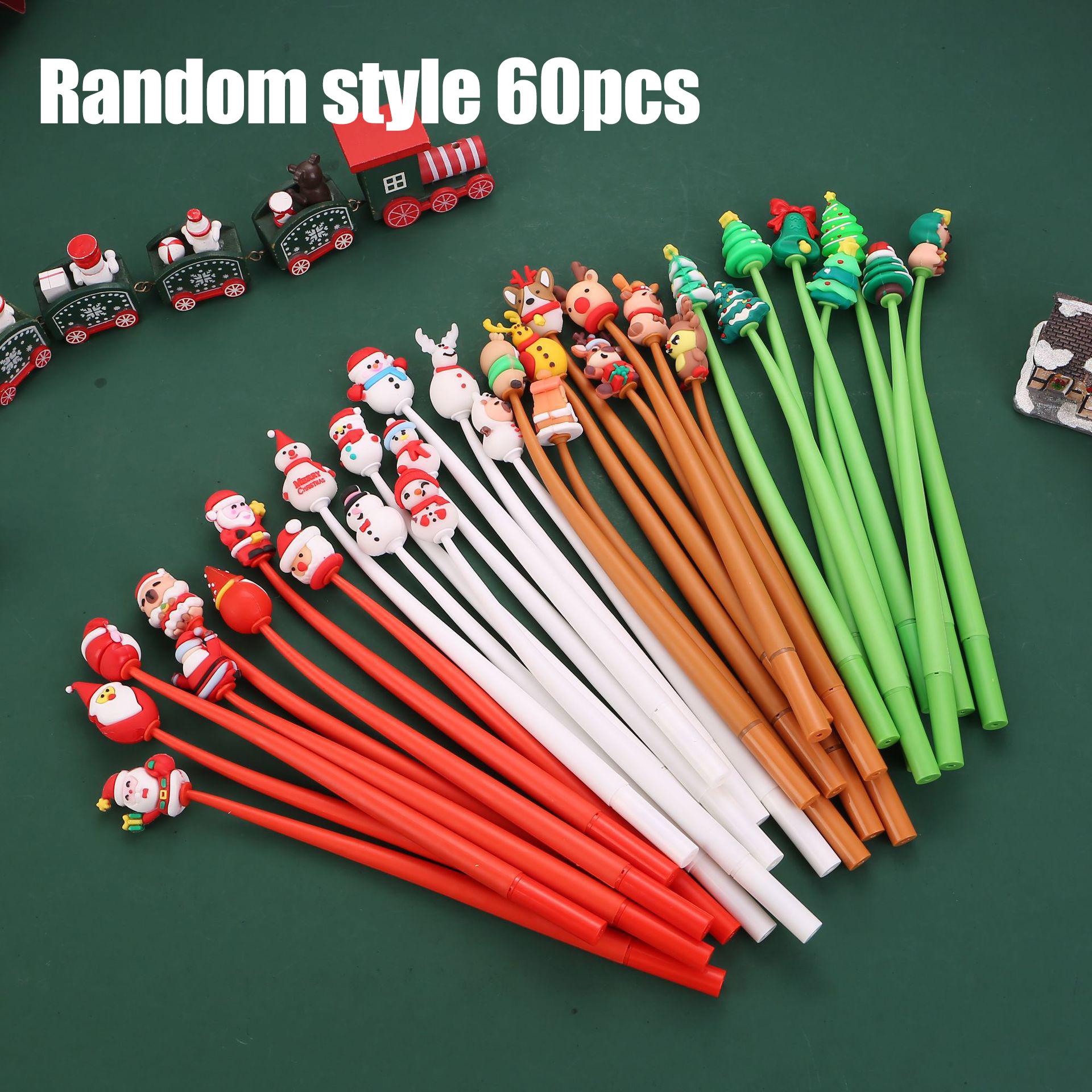 

1pc Christmas Gel Pen Smooth Writing Tool Black Gel Pen with Comfortable Grip For Students Cute Cartoon Christmas Pen for Christmas New Year Winter We Random style 1PC