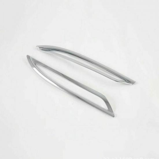 Chrome 2PCS Rear Fog Lamp Light Cover Trim For Tesla Model Y 2020 2021 2022