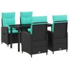 Sofa Table Set 5 Pcs PE Rattan and Powder Coated Steel