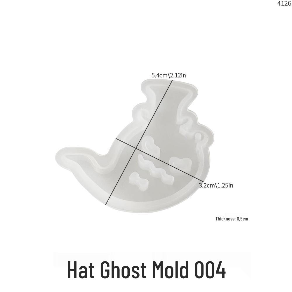 DIY Silicone Mold for Halloween Crystal Epoxy Earrings: Devil, Ghost, Pumpkin, Bat, and Owl Pendants