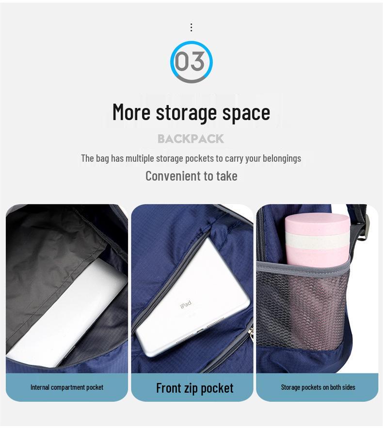 Ultralight Foldable Thin Backpack: Large Capacity, Outdoor Casual Fashion