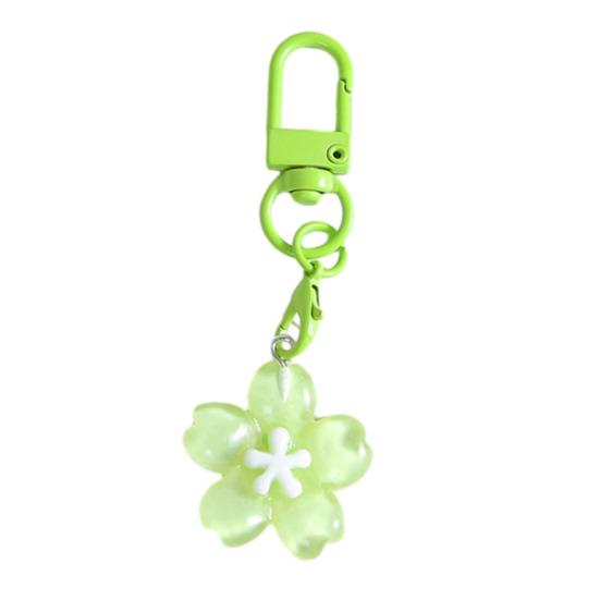 Keychain Pendant Ergonomic Flower Design Key Ring Decorative Key Holder Car Door Backpack Bag Accessory