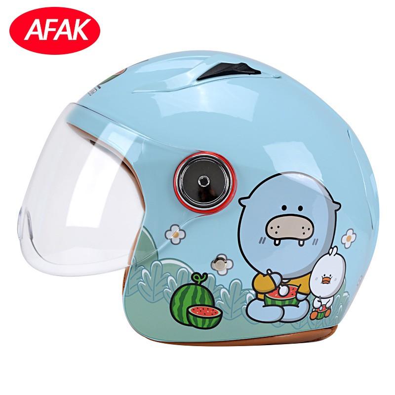 Certified Kids Motorcycle Helmet Electric Scooters ABS Half Safe Lightweight Cartoon Design