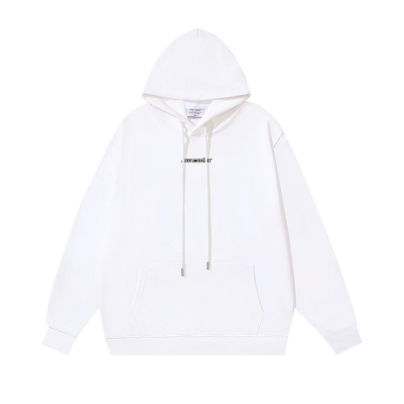 1237 Off-White 2025 Autumn and Winter New OW Three-dimensional Square Arrow Pattern Men's and Women's Hooded Sweatshirt
