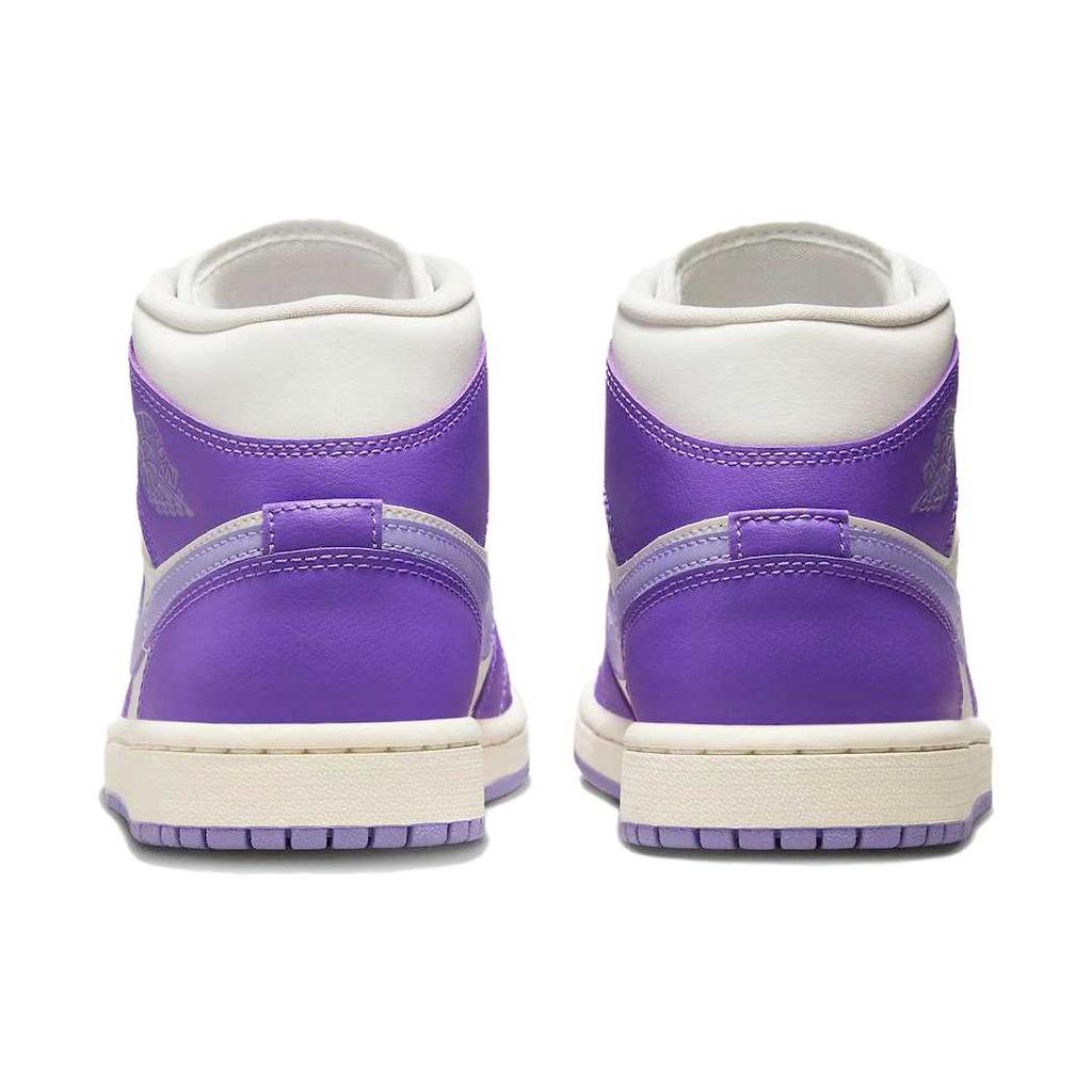 Air Jordan 1 Mid Action Grape Women Sneakers Purple Sail Sky-J-Light-Purple BQ6472-504