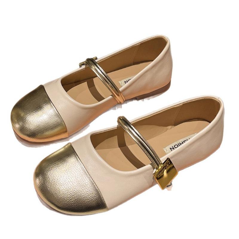 Sommerrock Mary Jane Schuhe weiche Sohlen sind nicht müde Damenschuhe flacher Boden flacher Ausschnitt Leder Einzelschuhe kleine Lederschuhe