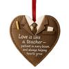 Occupational Love Heart Ornaments Heart Ornament to Honor Chef/Teacher/Builder/Firefighter for Christmas Tree Decor